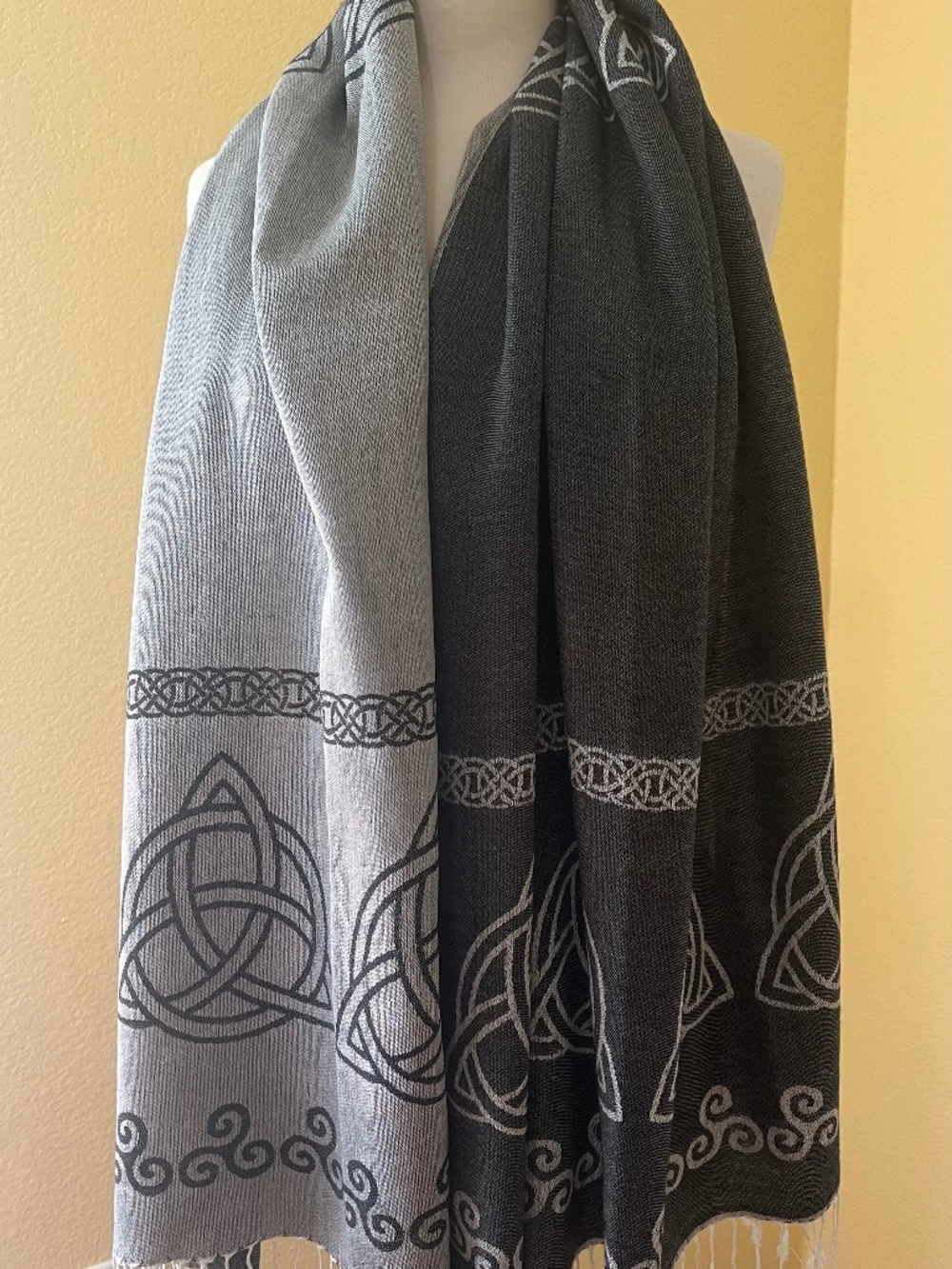 Silky Soft Irish Scarf w/ Celtic Design